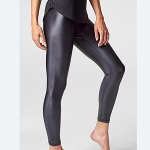 Daub navy radiance shine leggings small Petite